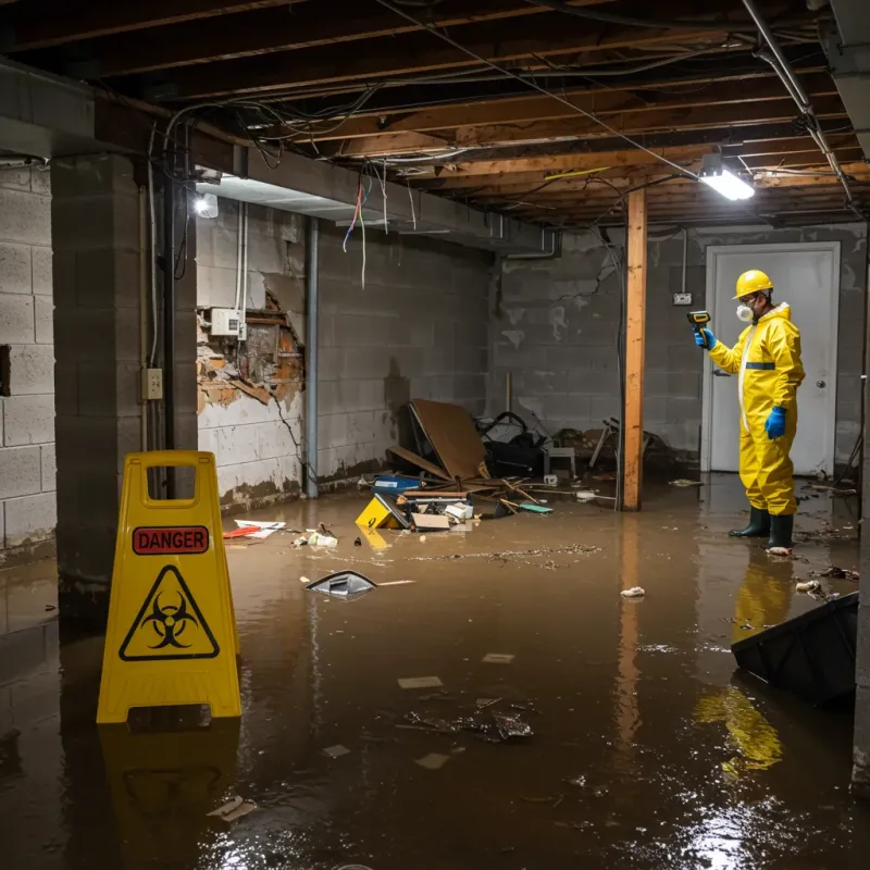 Flooded Basement Electrical Hazard in Troy, TN Property