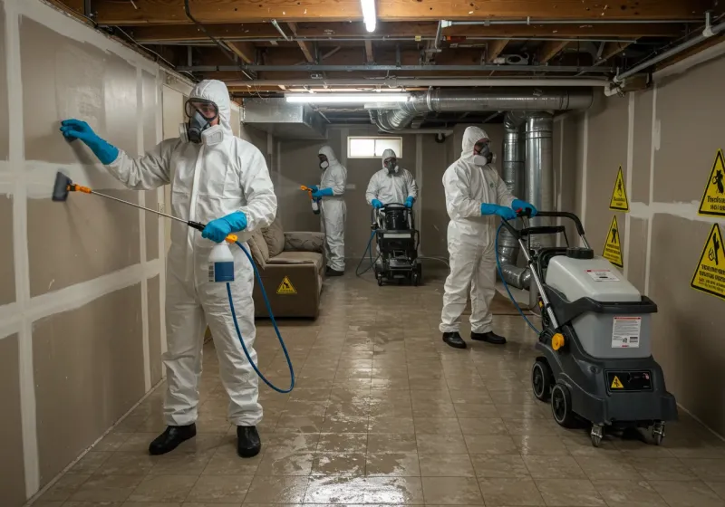 Basement Moisture Removal and Structural Drying process in Troy, TN